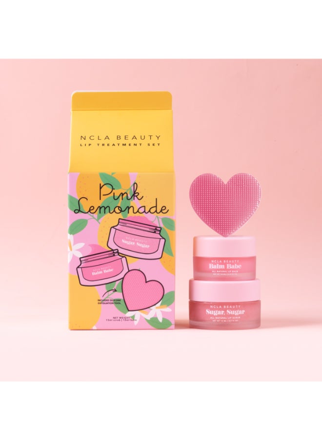 NCLA Beauty Pink Lemonade Lip Care Set + Lip Scrubber - Image 1